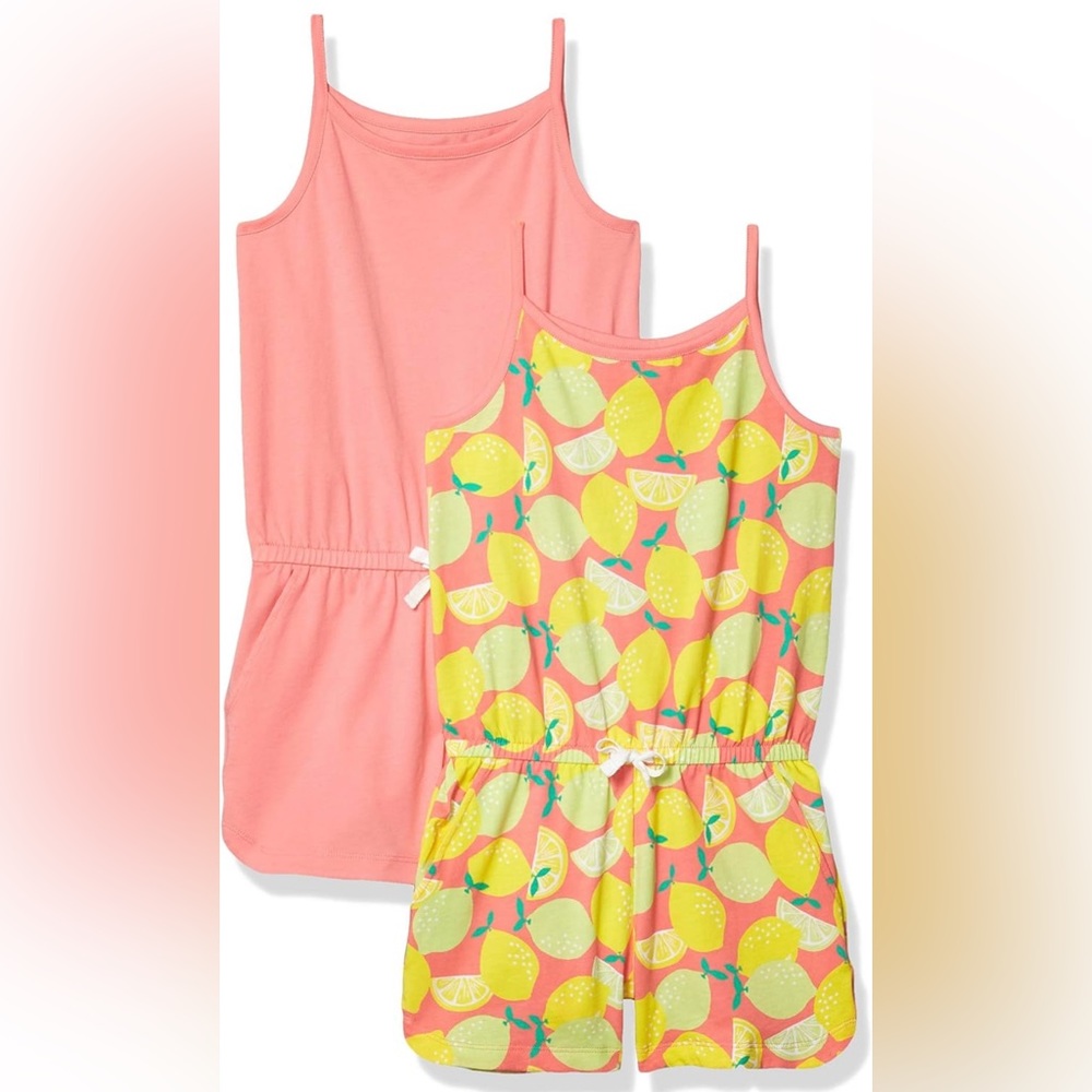 Girls 2 Pack Romper Set Large